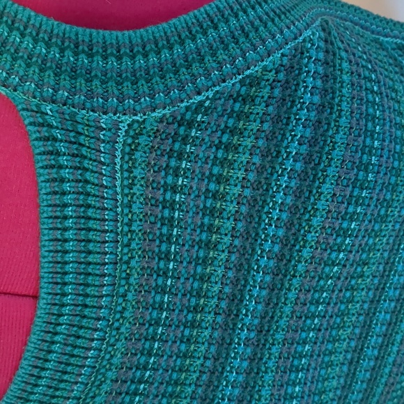 Loft Knit Tank Top Jade Green/Eggplant XSP - Picture 3 of 9